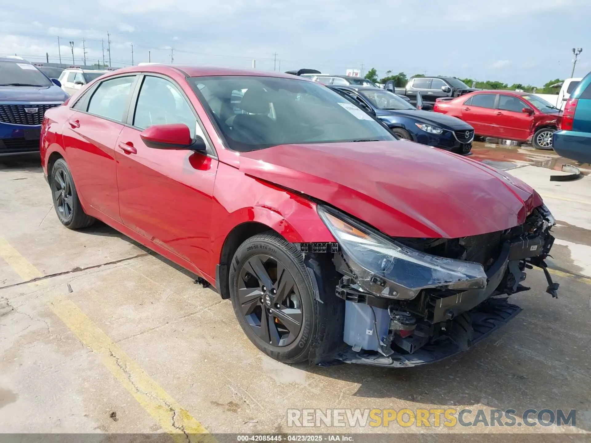1 Photograph of a damaged car KMHLM4AG0NU345576 HYUNDAI ELANTRA 2022