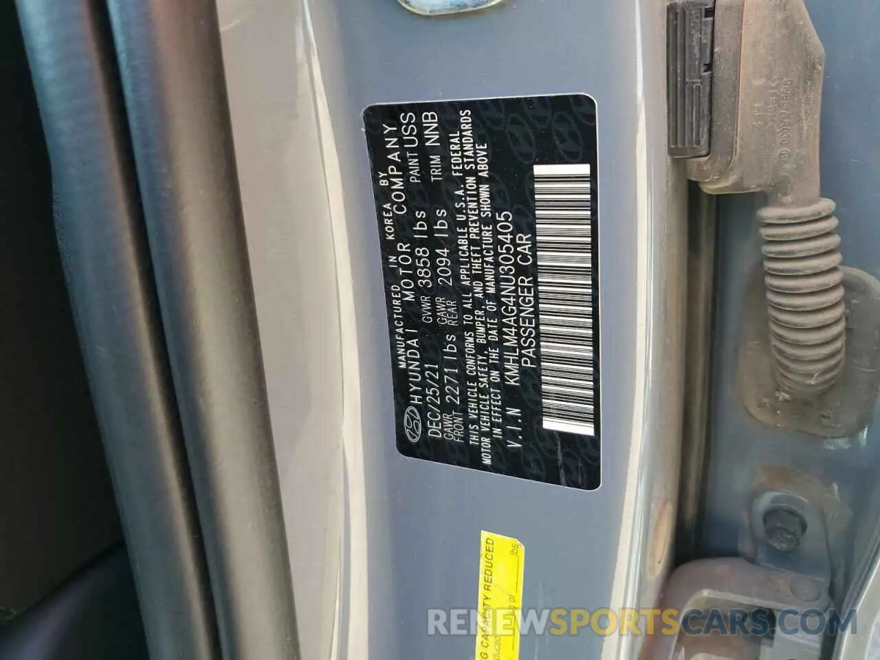14 Photograph of a damaged car KMHLM4AG4NU305405 HYUNDAI ELANTRA 2022