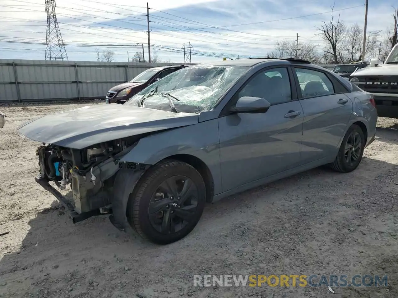 1 Photograph of a damaged car KMHLM4AG7NU256264 HYUNDAI ELANTRA 2022