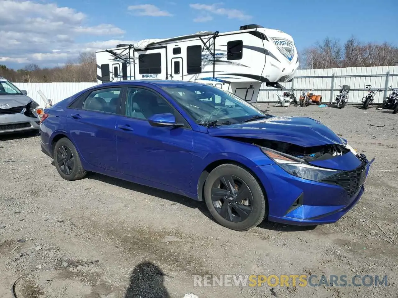 4 Photograph of a damaged car KMHLM4AG8NU312972 HYUNDAI ELANTRA 2022