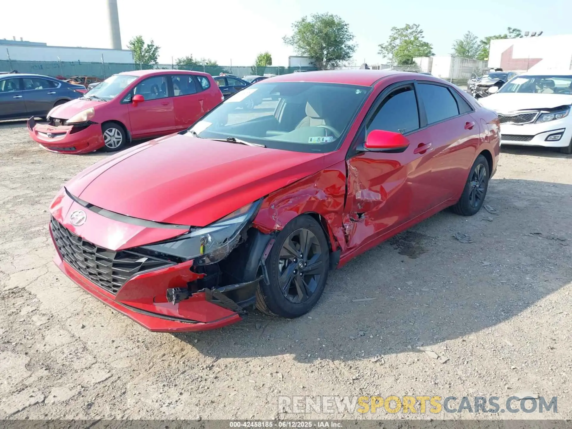 2 Photograph of a damaged car KMHLM4AG8NU333594 HYUNDAI ELANTRA 2022