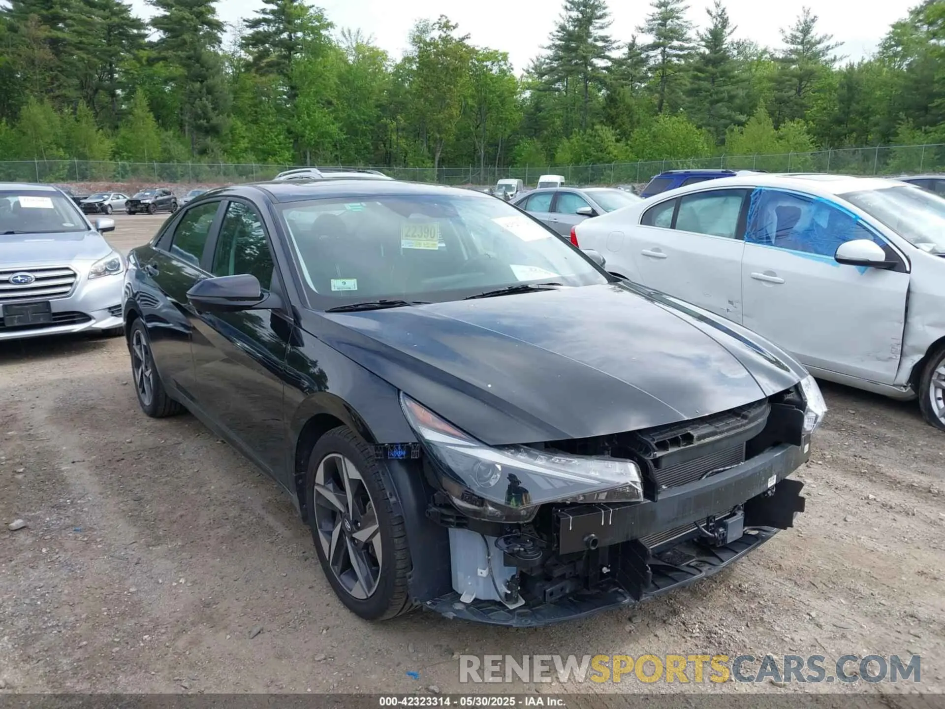 1 Photograph of a damaged car KMHLN4AG5NU354481 HYUNDAI ELANTRA 2022