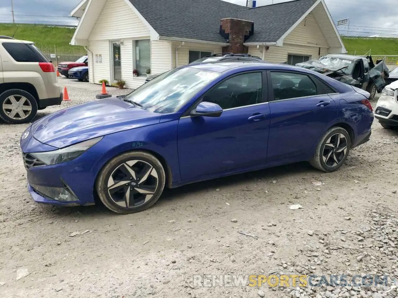 1 Photograph of a damaged car KMHLN4AG7NU341649 HYUNDAI ELANTRA 2022