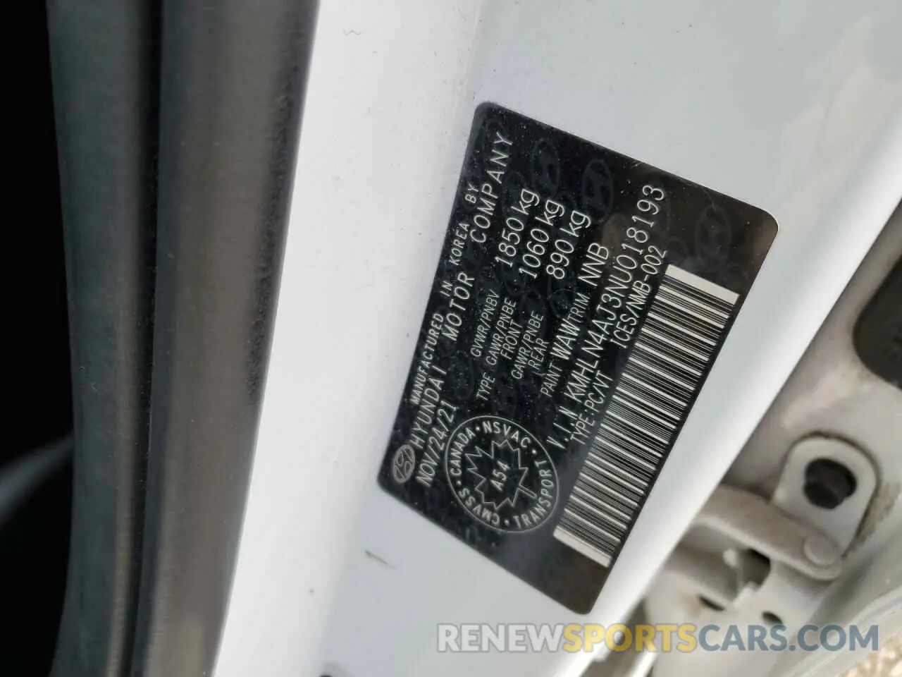 12 Фотография поврежденного автомобиля KMHLN4AJ3NU018193 HYUNDAI ELANTRA 2022