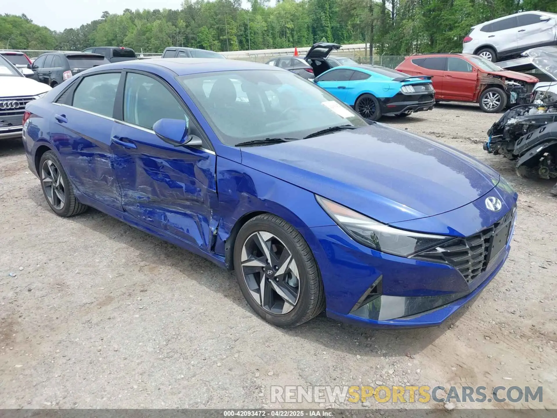 1 Photograph of a damaged car KMHLP4AG7NU360180 HYUNDAI ELANTRA 2022