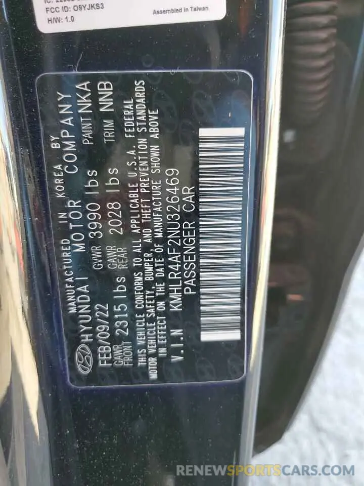 14 Photograph of a damaged car KMHLR4AF2NU326469 HYUNDAI ELANTRA 2022