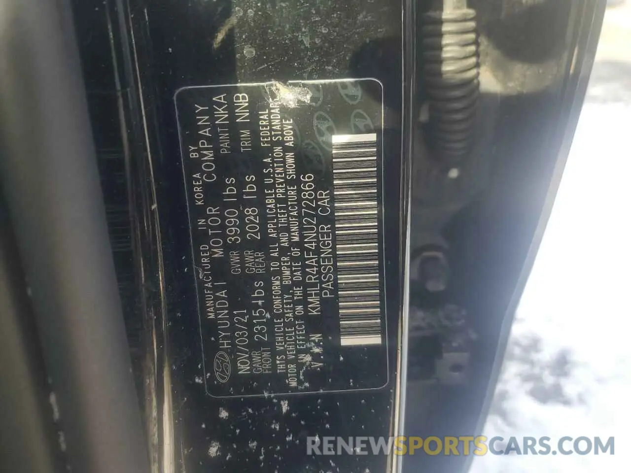 12 Фотография поврежденного автомобиля KMHLR4AF4NU272866 HYUNDAI ELANTRA 2022