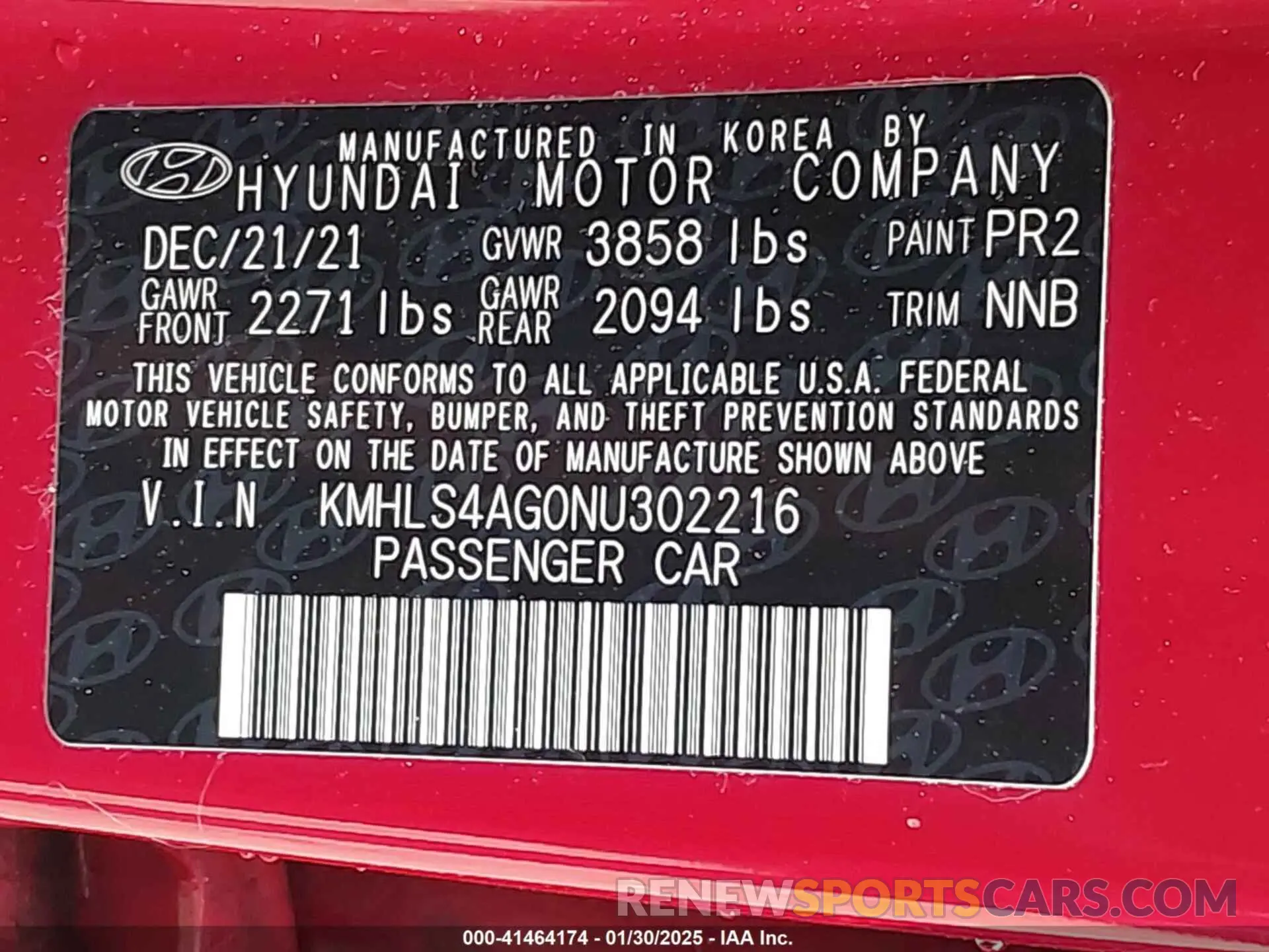 9 Photograph of a damaged car KMHLS4AG0NU302216 HYUNDAI ELANTRA 2022