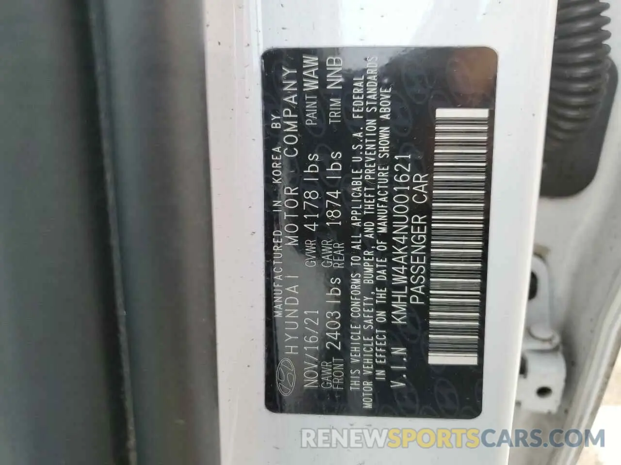 12 Фотография поврежденного автомобиля KMHLW4AK4NU001621 HYUNDAI ELANTRA 2022