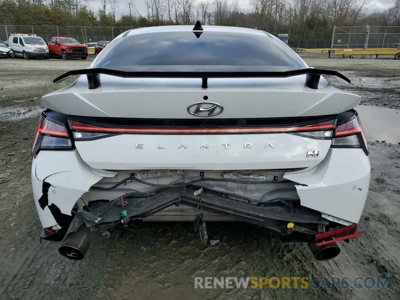 6 Фотография поврежденного автомобиля KMHLW4AK9NU001551 HYUNDAI ELANTRA 2022