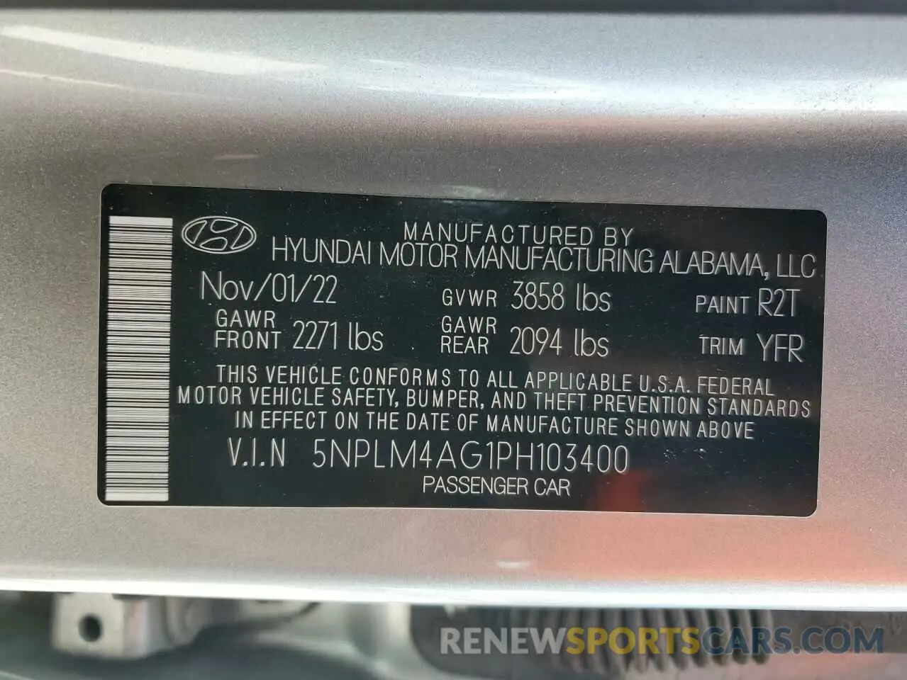 13 Photograph of a damaged car 5NPLM4AG1PH103400 HYUNDAI ELANTRA 2023