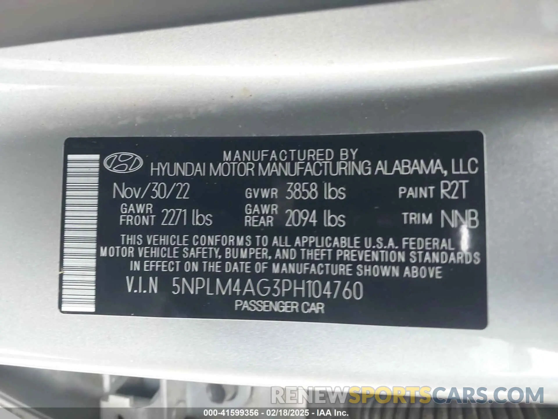 9 Photograph of a damaged car 5NPLM4AG3PH104760 HYUNDAI ELANTRA 2023