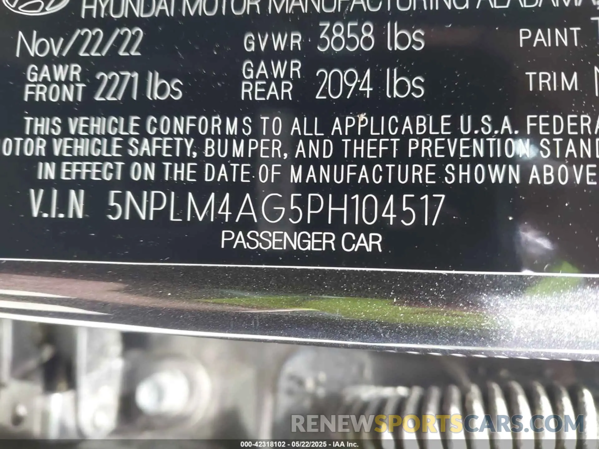 9 Photograph of a damaged car 5NPLM4AG5PH104517 HYUNDAI ELANTRA 2023