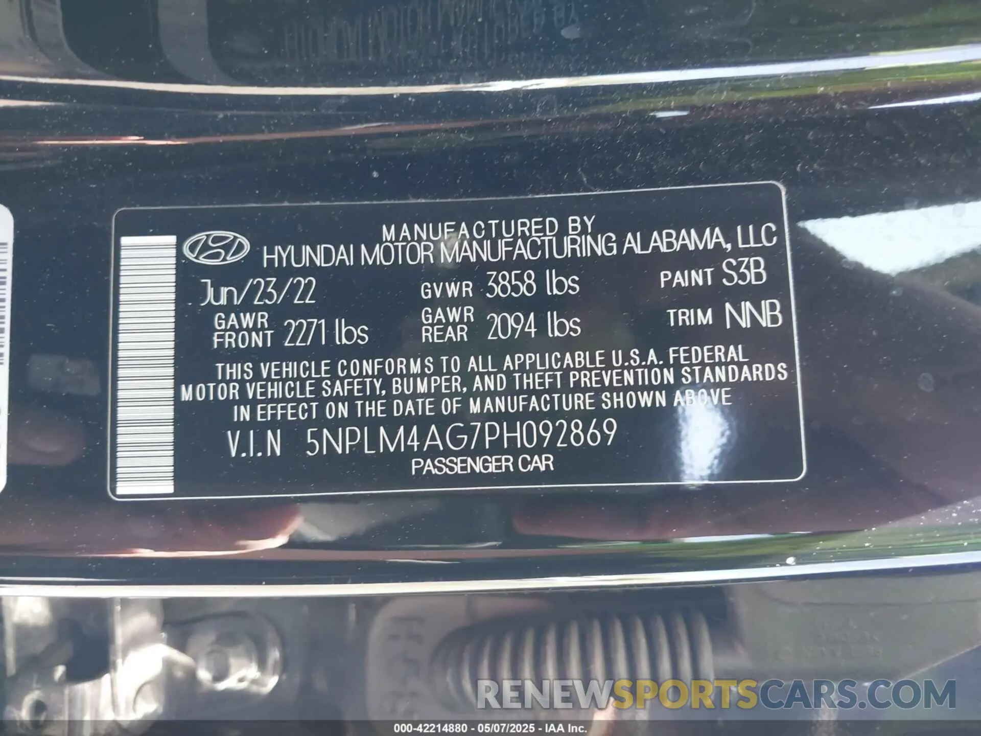 9 Photograph of a damaged car 5NPLM4AG7PH092869 HYUNDAI ELANTRA 2023