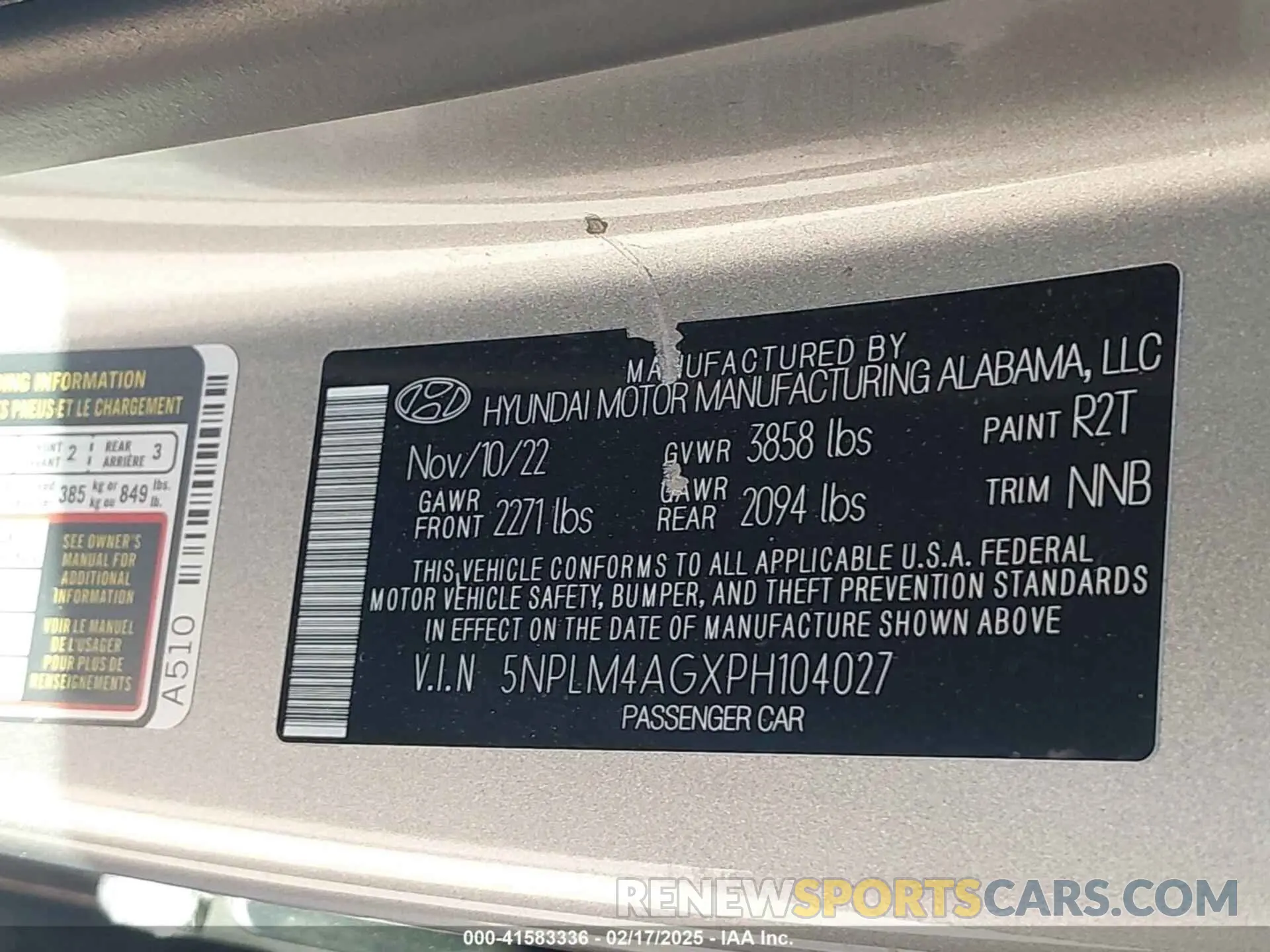 9 Photograph of a damaged car 5NPLM4AGXPH104027 HYUNDAI ELANTRA 2023