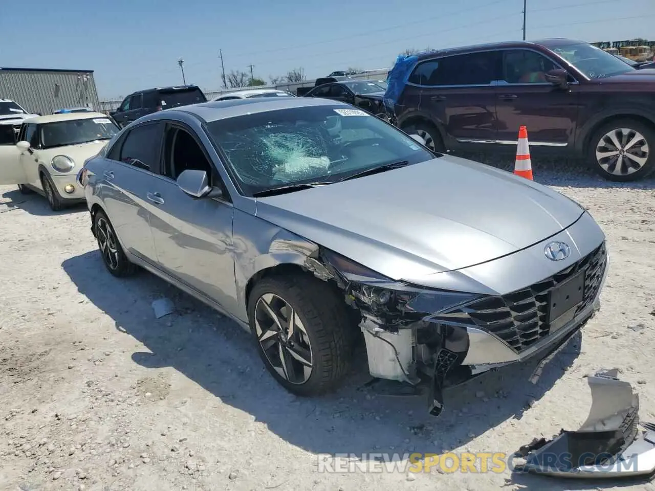 4 Фотография поврежденного автомобиля 5NPLP4AG9PH114622 HYUNDAI ELANTRA 2023