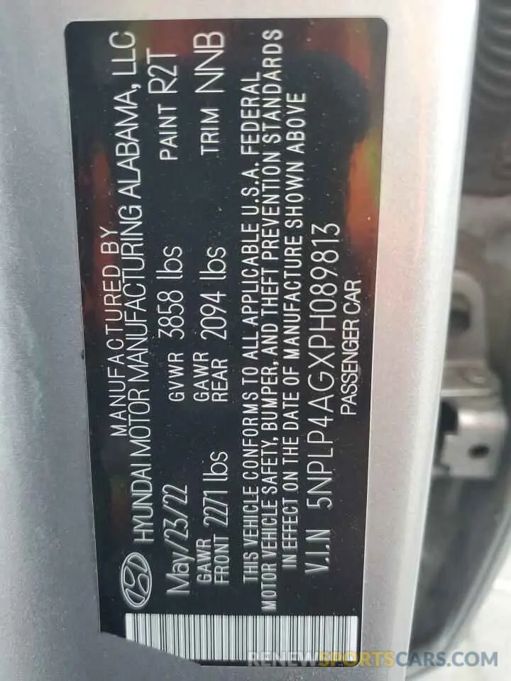 12 Фотография поврежденного автомобиля 5NPLP4AGXPH089813 HYUNDAI ELANTRA 2023