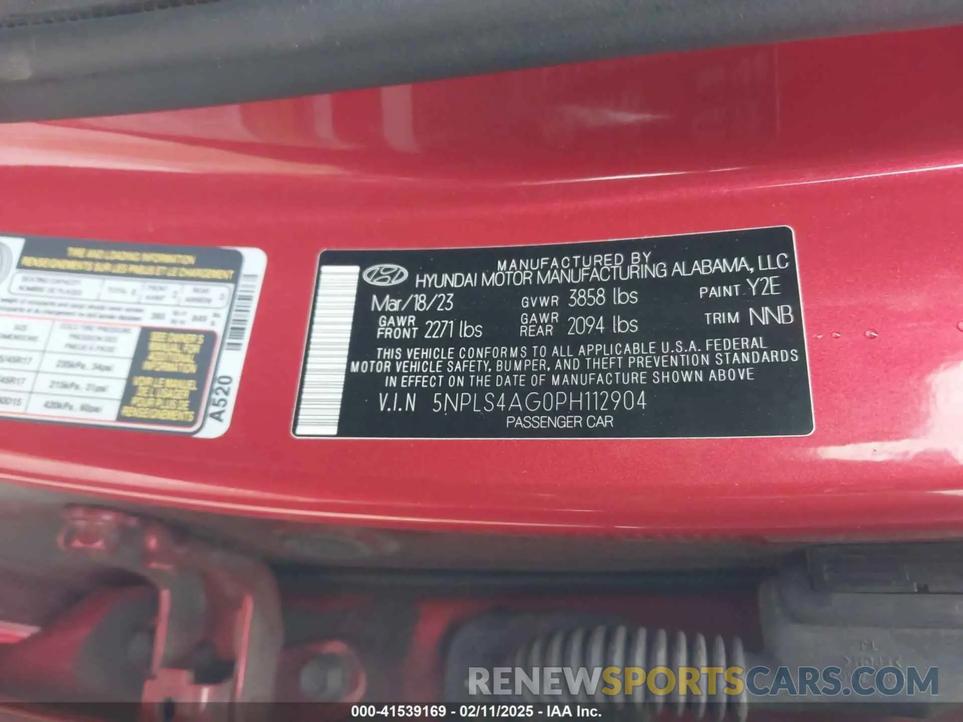 9 Photograph of a damaged car 5NPLS4AG0PH112904 HYUNDAI ELANTRA 2023