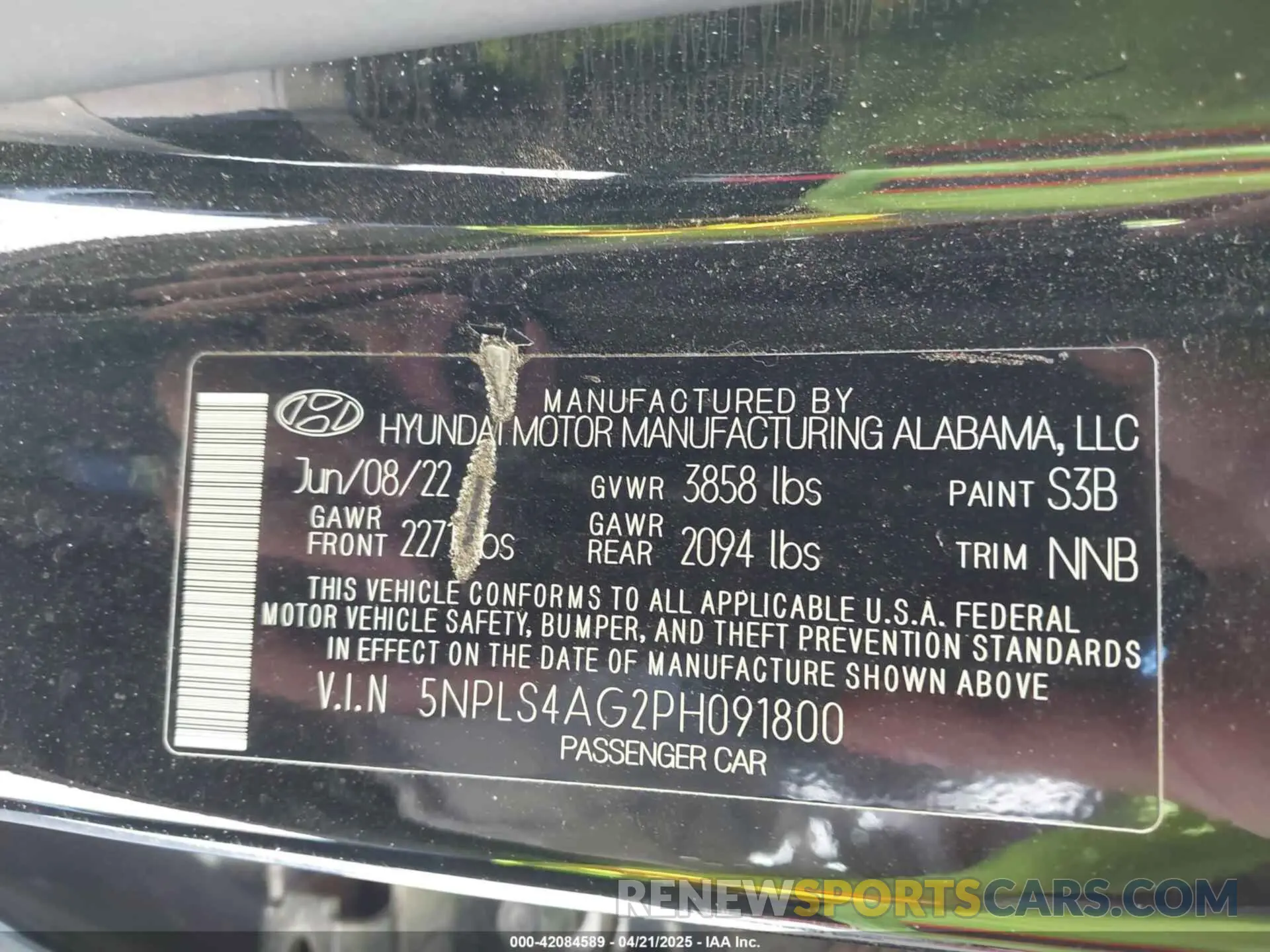 9 Photograph of a damaged car 5NPLS4AG2PH091800 HYUNDAI ELANTRA 2023