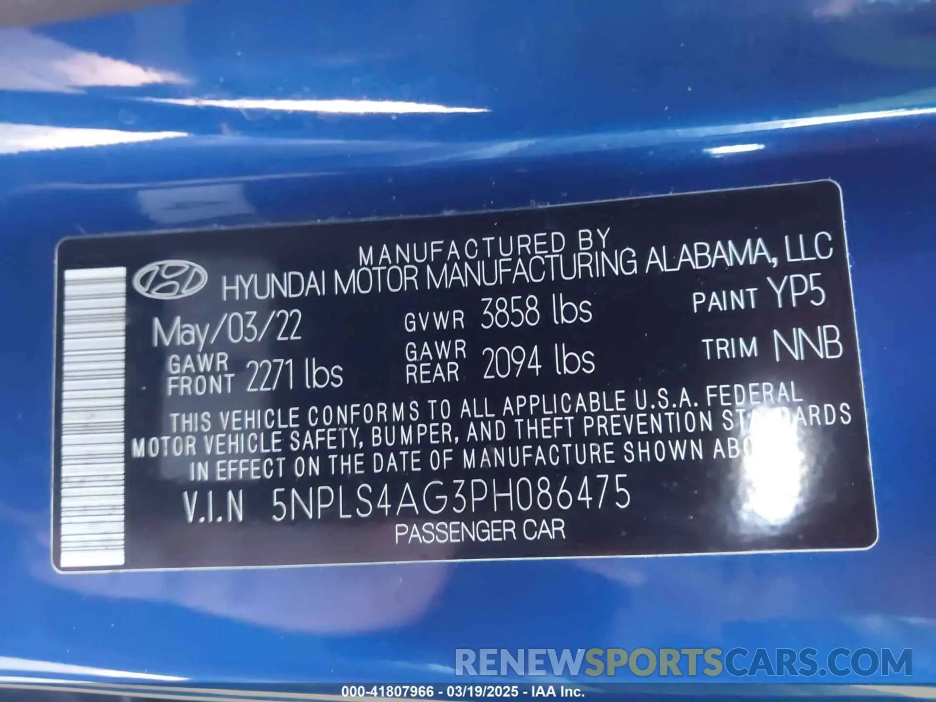 9 Photograph of a damaged car 5NPLS4AG3PH086475 HYUNDAI ELANTRA 2023