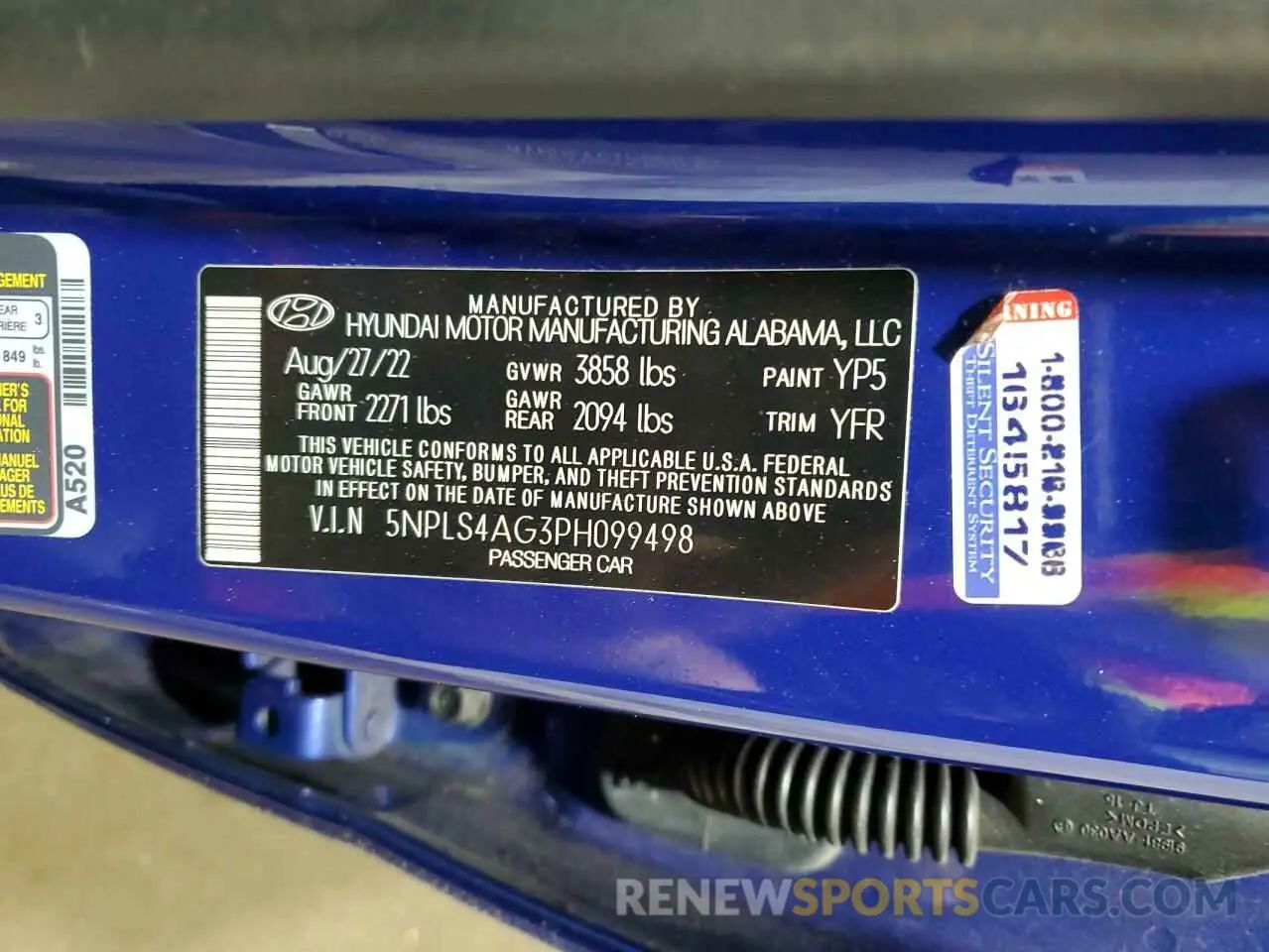 13 Фотография поврежденного автомобиля 5NPLS4AG3PH099498 HYUNDAI ELANTRA 2023