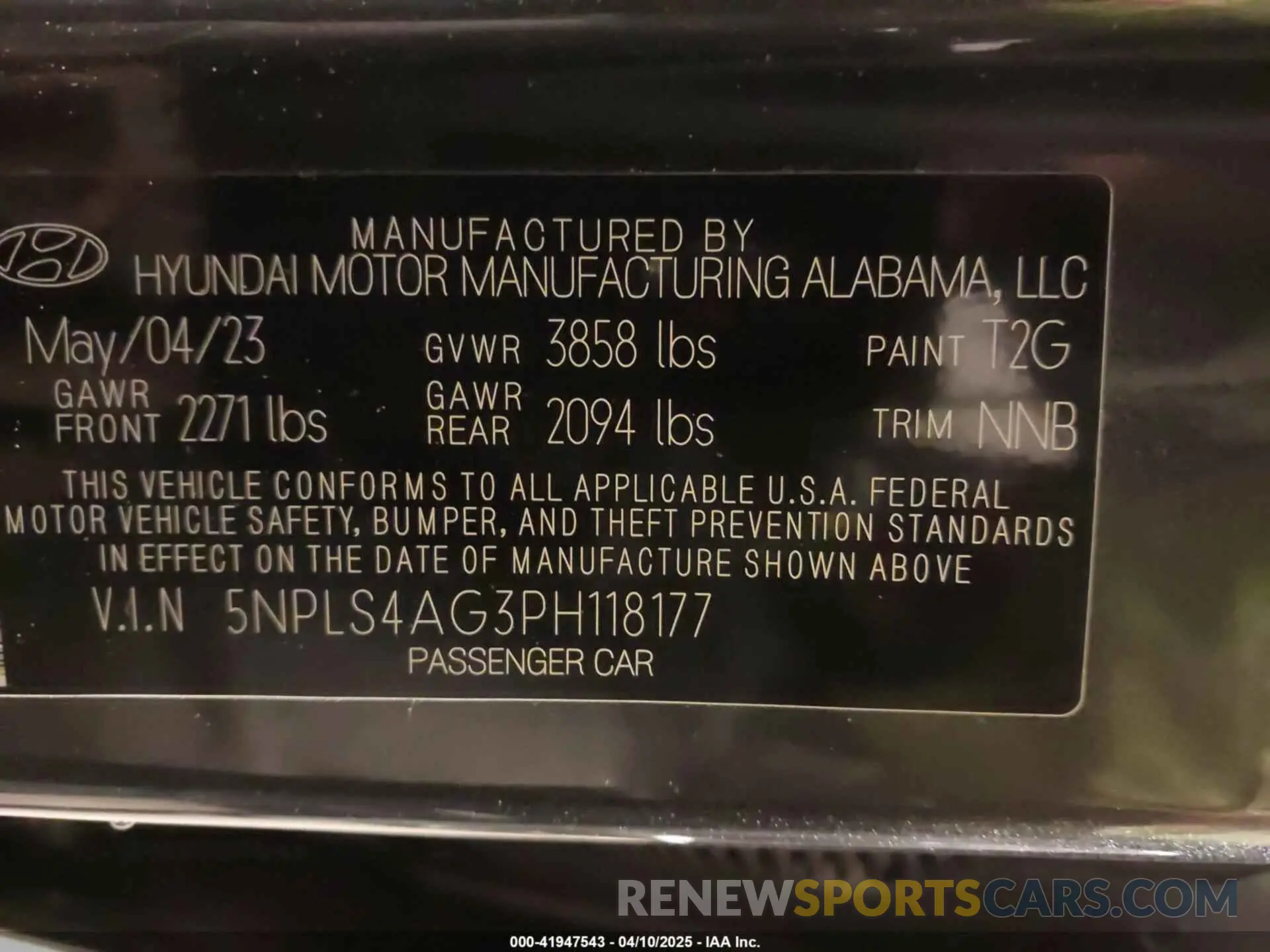 9 Photograph of a damaged car 5NPLS4AG3PH118177 HYUNDAI ELANTRA 2023