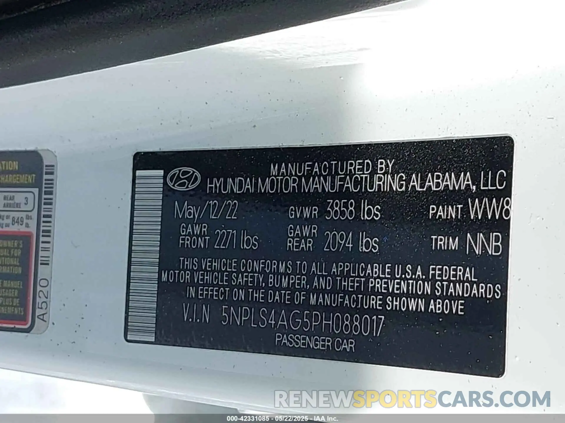 9 Фотография поврежденного автомобиля 5NPLS4AG5PH088017 HYUNDAI ELANTRA 2023