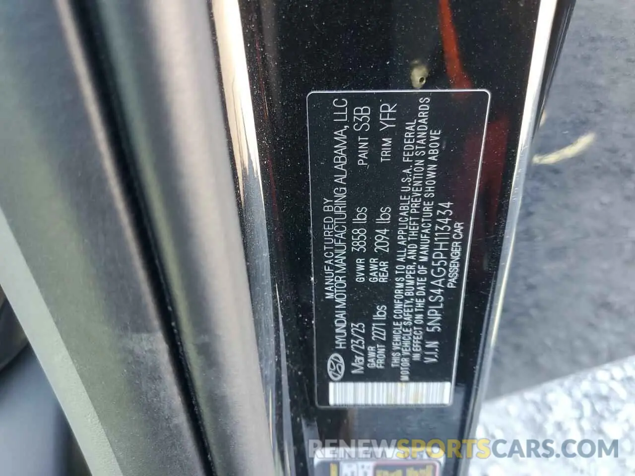 14 Фотография поврежденного автомобиля 5NPLS4AG5PH113434 HYUNDAI ELANTRA 2023