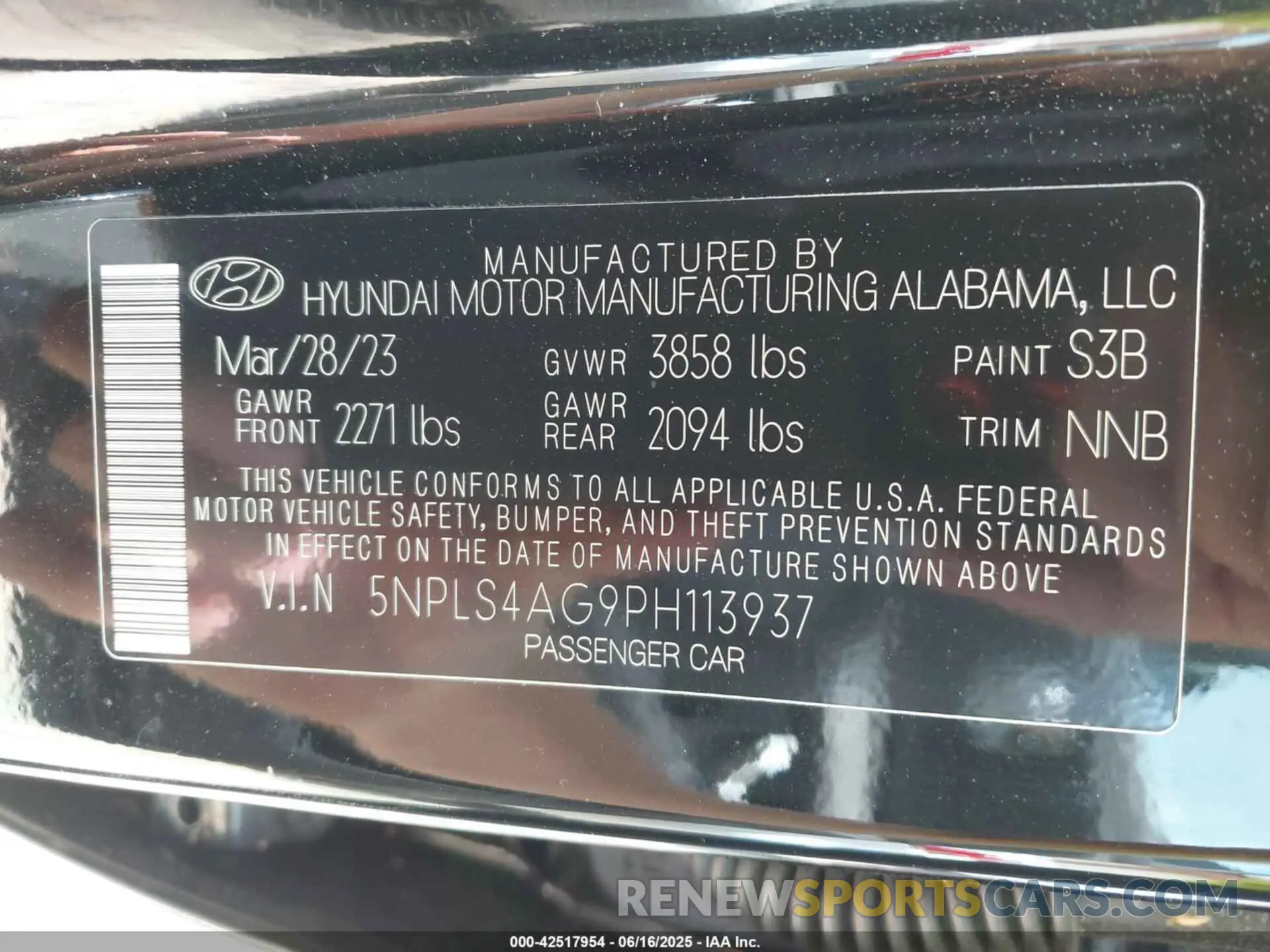 9 Photograph of a damaged car 5NPLS4AG9PH113937 HYUNDAI ELANTRA 2023