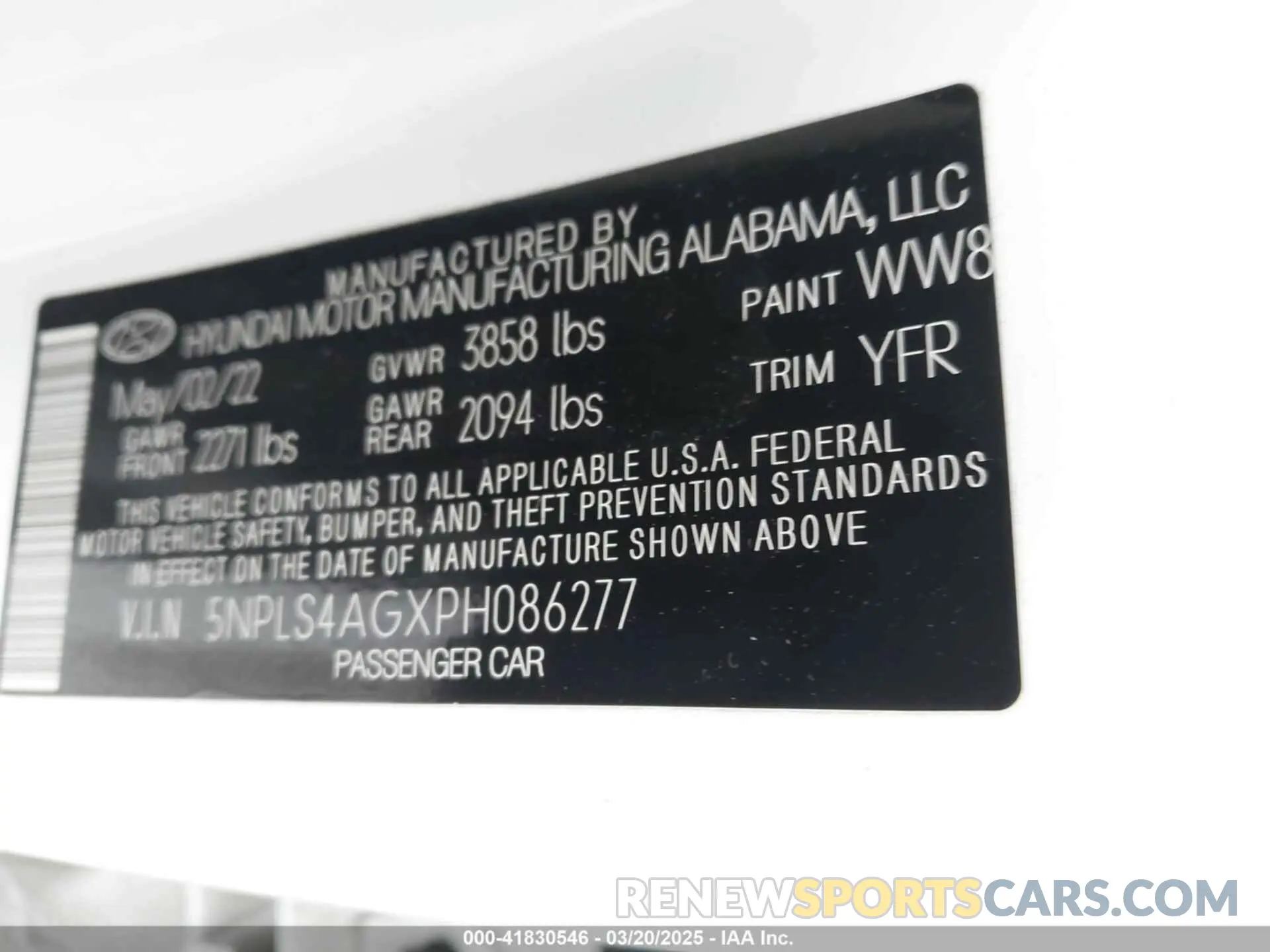 9 Фотография поврежденного автомобиля 5NPLS4AGXPH086277 HYUNDAI ELANTRA 2023