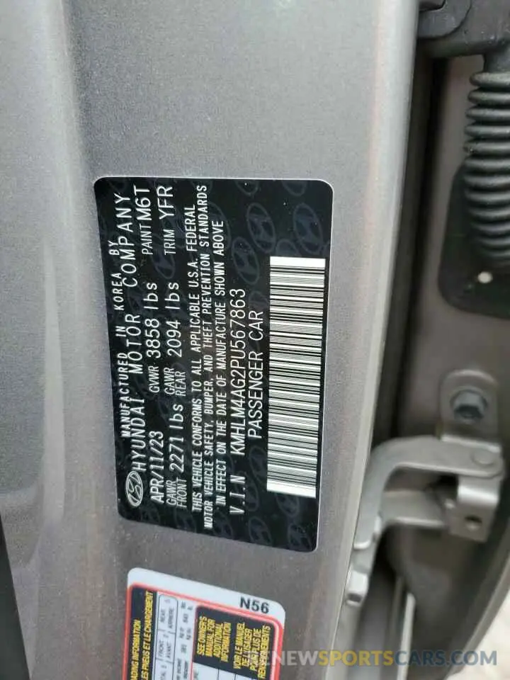 13 Photograph of a damaged car KMHLM4AG2PU567863 HYUNDAI ELANTRA 2023