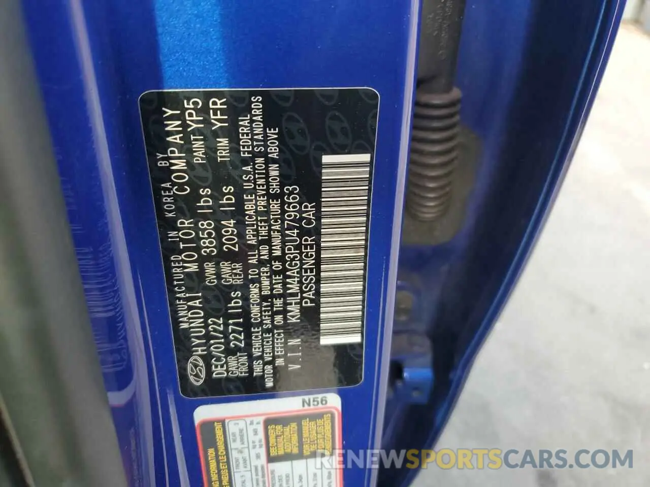 13 Photograph of a damaged car KMHLM4AG3PU479663 HYUNDAI ELANTRA 2023