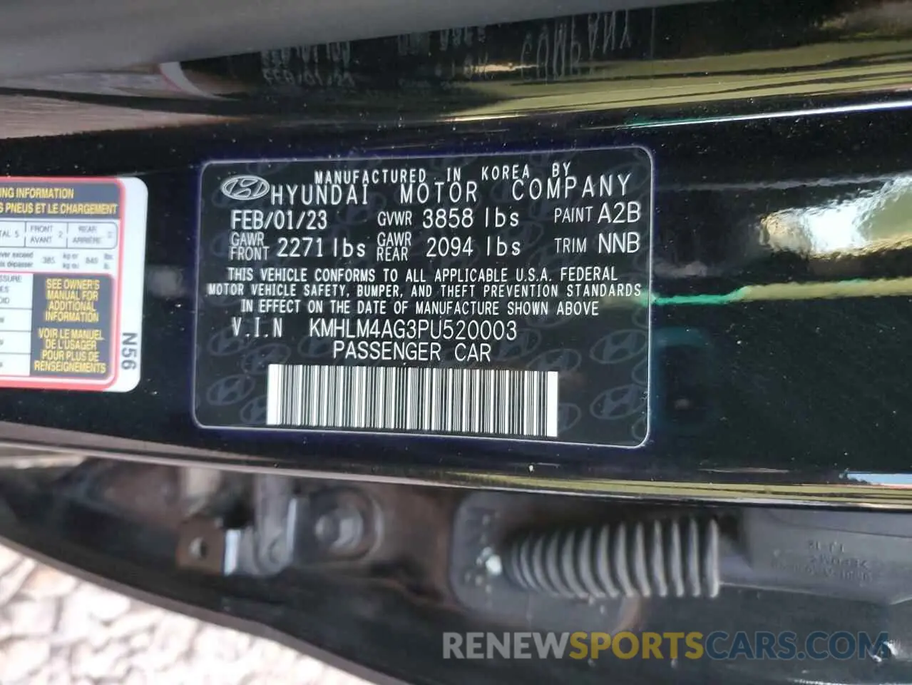 13 Photograph of a damaged car KMHLM4AG3PU520003 HYUNDAI ELANTRA 2023