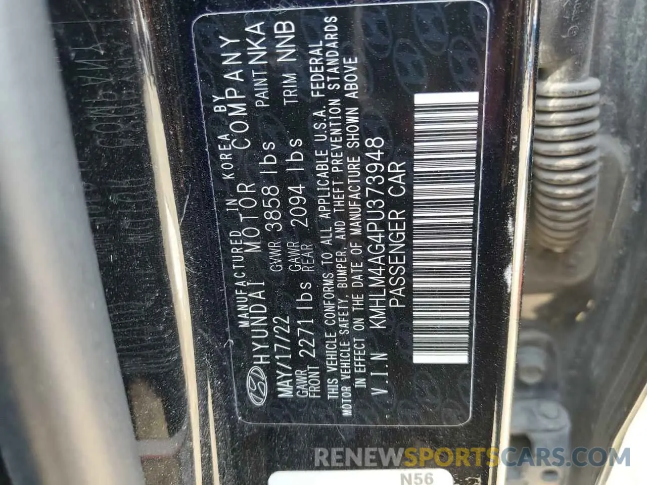 14 Photograph of a damaged car KMHLM4AG4PU373948 HYUNDAI ELANTRA 2023