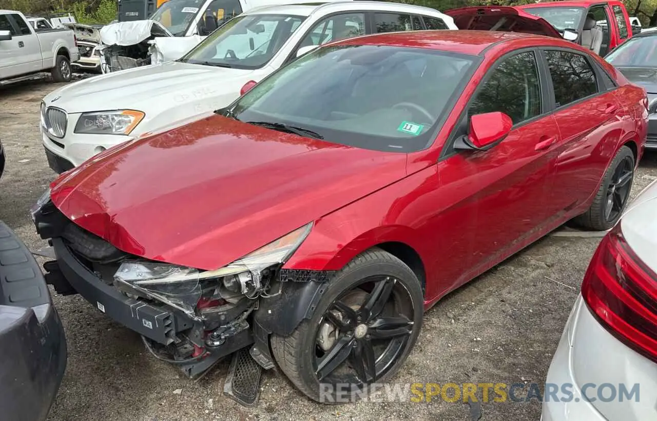 1 Photograph of a damaged car KMHLM4AG7PU380473 HYUNDAI ELANTRA 2023