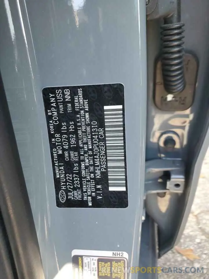13 Фотография поврежденного автомобиля KMHLM4AJ0PU041310 HYUNDAI ELANTRA 2023