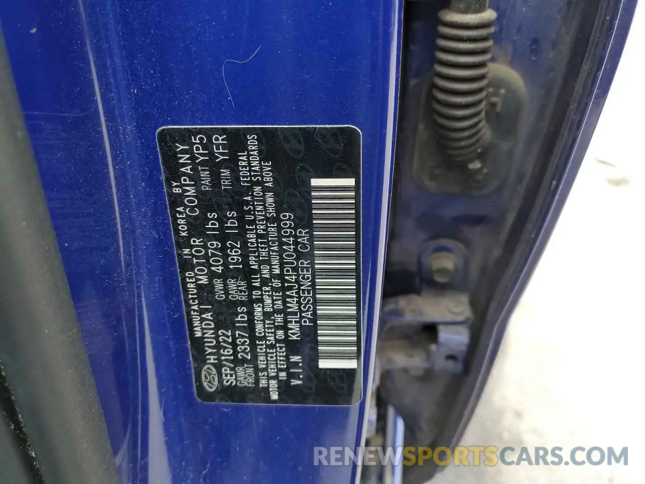 12 Фотография поврежденного автомобиля KMHLM4AJ4PU044999 HYUNDAI ELANTRA 2023