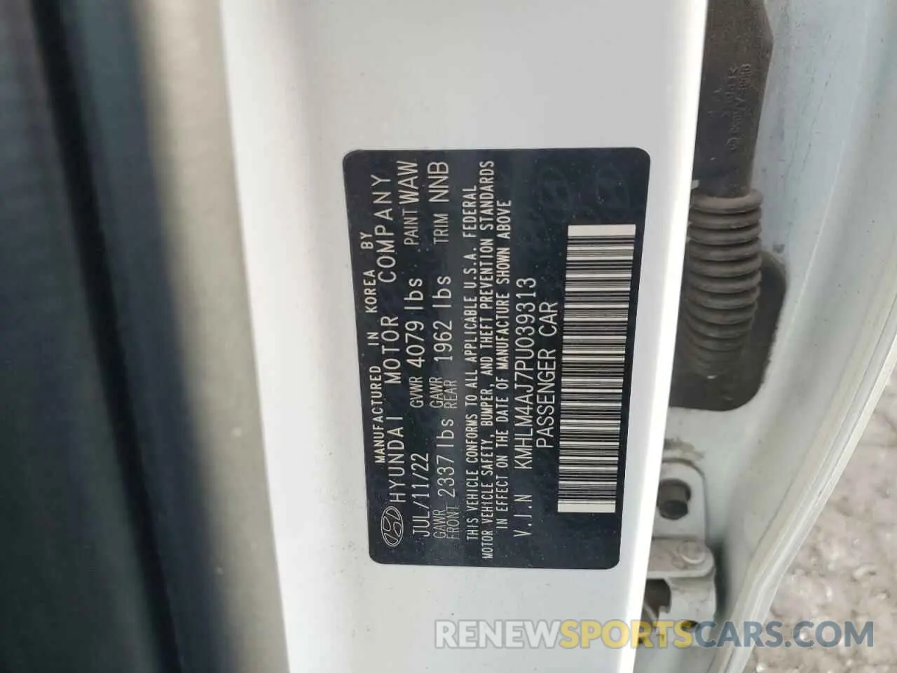 13 Фотография поврежденного автомобиля KMHLM4AJ7PU039313 HYUNDAI ELANTRA 2023