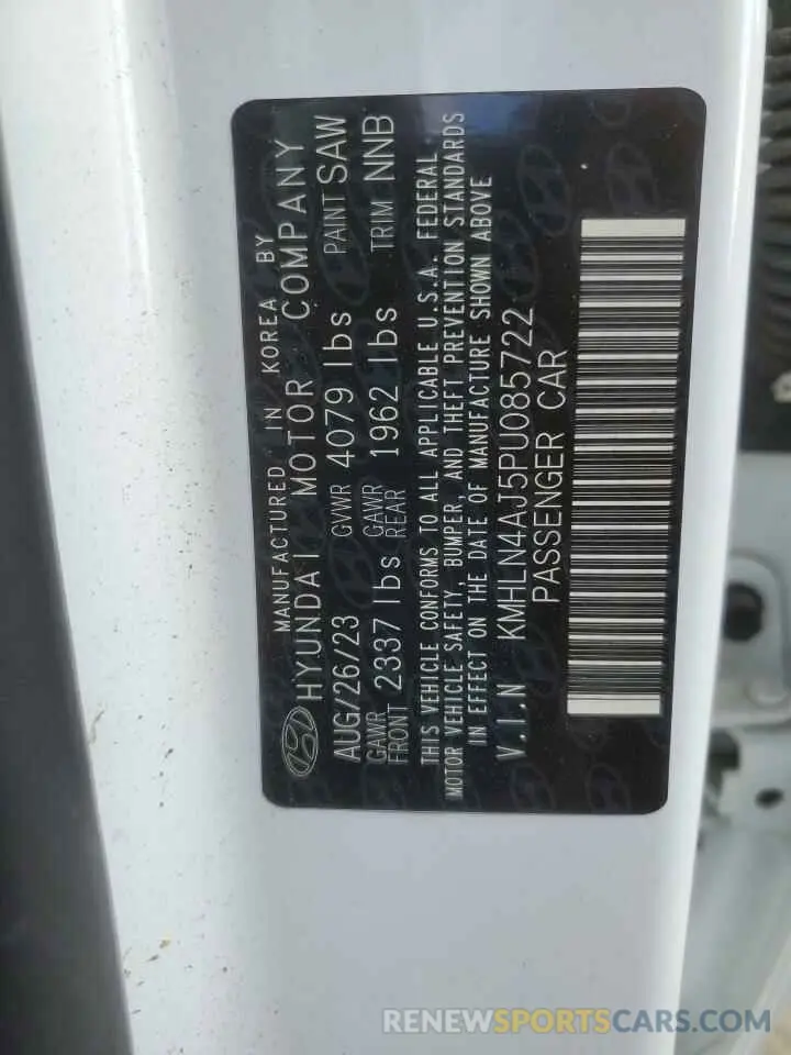 13 Фотография поврежденного автомобиля KMHLN4AJ5PU085722 HYUNDAI ELANTRA 2023