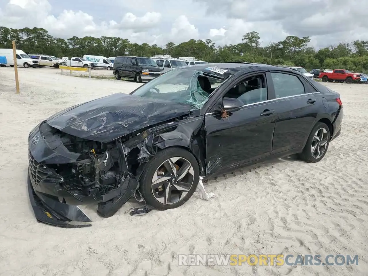 1 Photograph of a damaged car KMHLP4AG4PU533866 HYUNDAI ELANTRA 2023