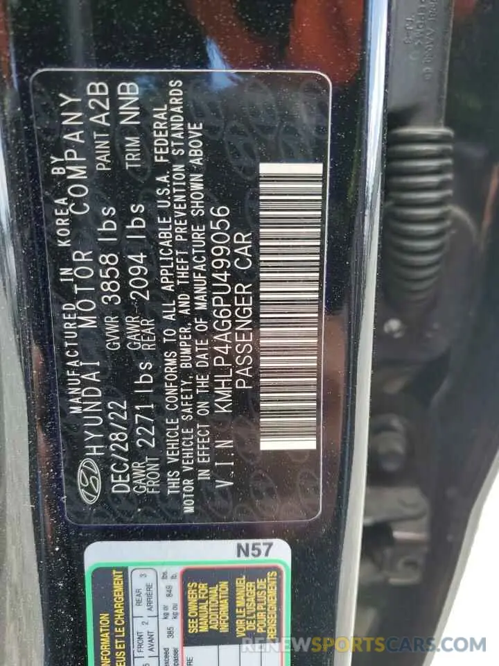 12 Фотография поврежденного автомобиля KMHLP4AG6PU499056 HYUNDAI ELANTRA 2023