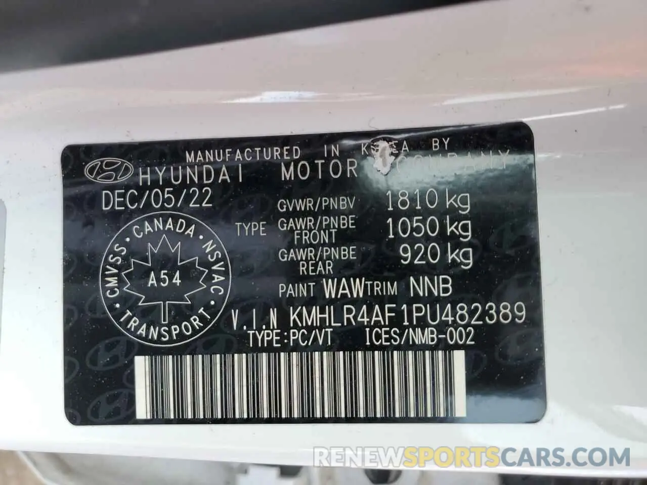 12 Photograph of a damaged car KMHLR4AF1PU482389 HYUNDAI ELANTRA 2023