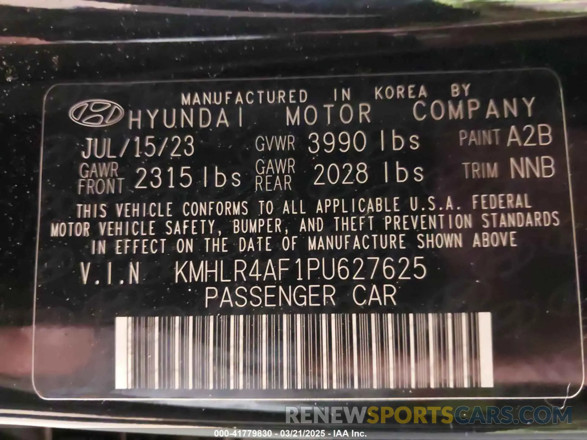 9 Photograph of a damaged car KMHLR4AF1PU627625 HYUNDAI ELANTRA 2023