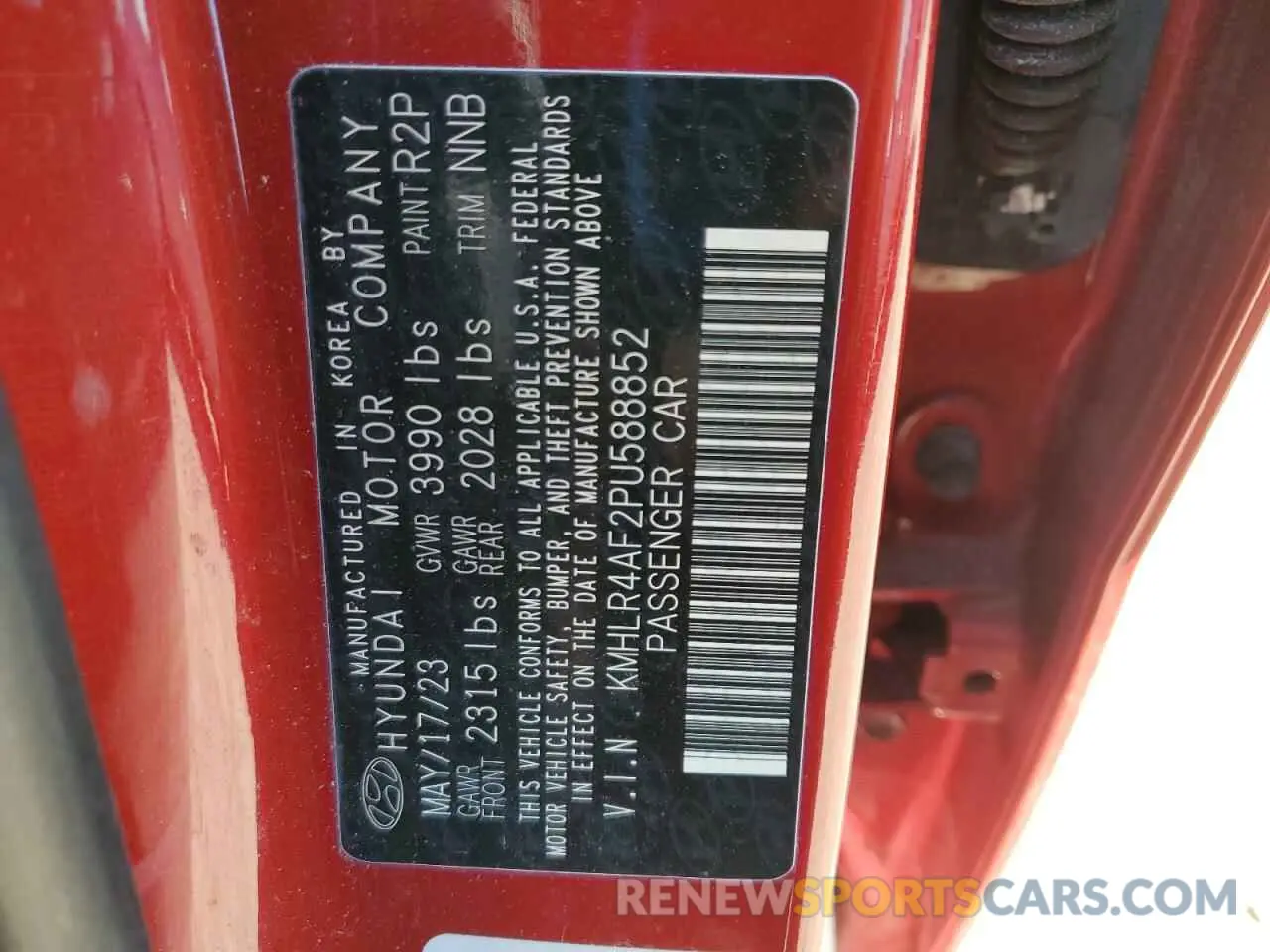12 Photograph of a damaged car KMHLR4AF2PU588852 HYUNDAI ELANTRA 2023