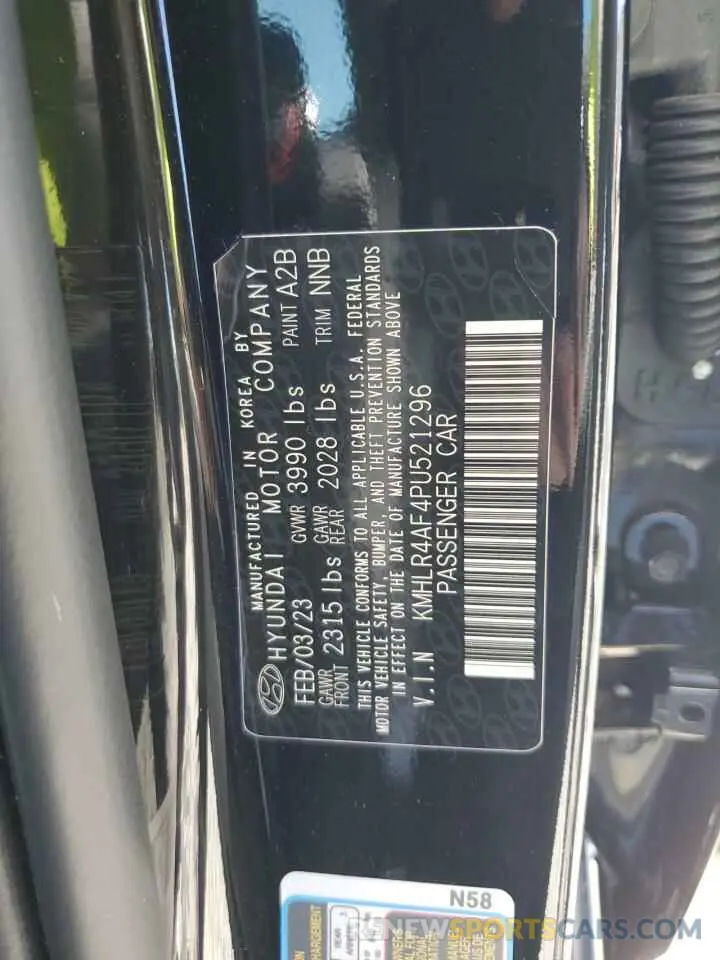 12 Фотография поврежденного автомобиля KMHLR4AF4PU521296 HYUNDAI ELANTRA 2023