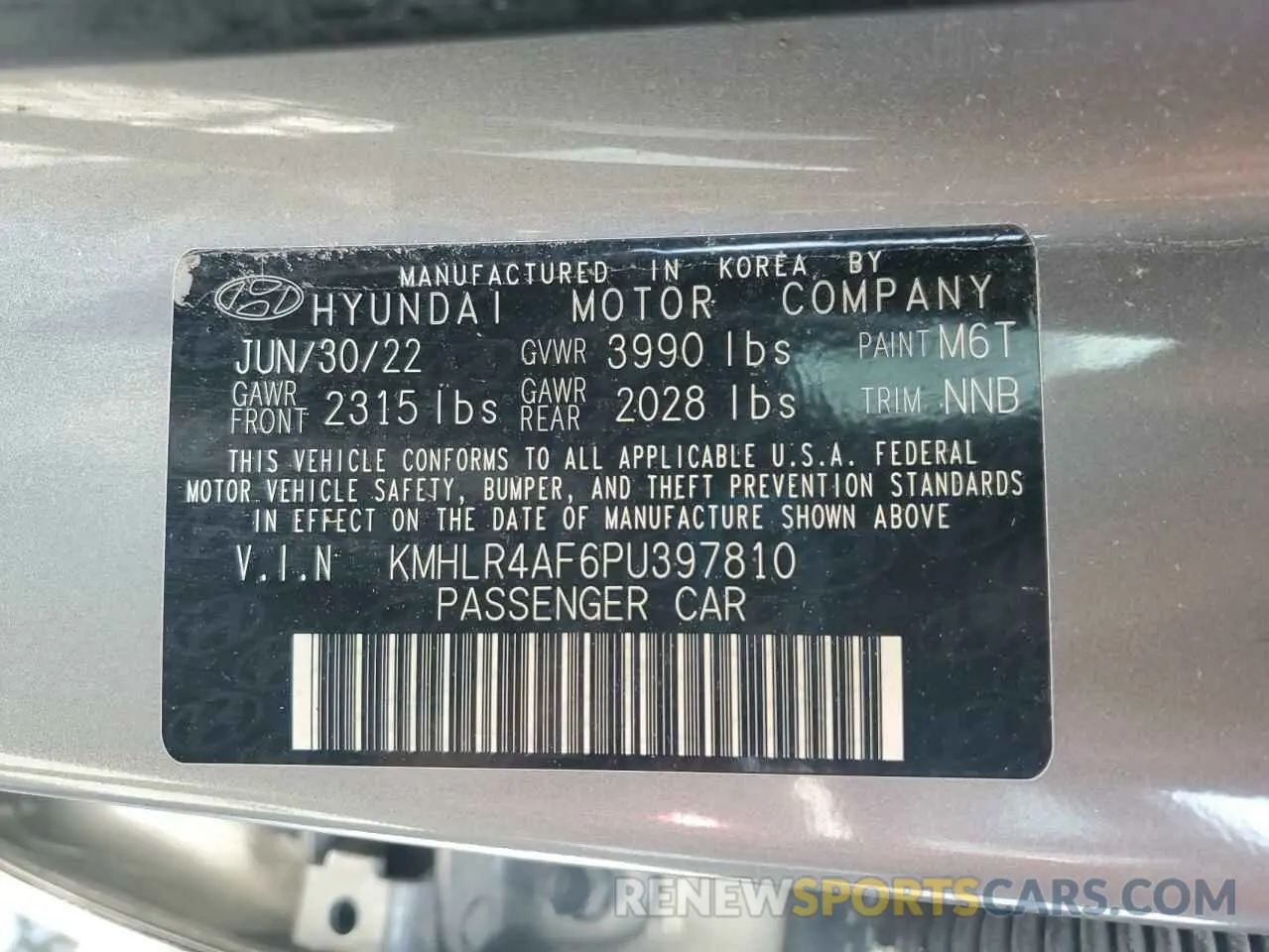 12 Photograph of a damaged car KMHLR4AF6PU397810 HYUNDAI ELANTRA 2023