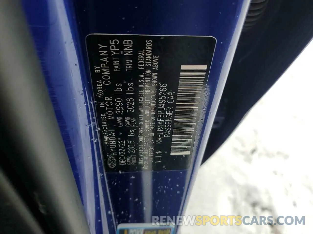 12 Фотография поврежденного автомобиля KMHLR4AF6PU495266 HYUNDAI ELANTRA 2023