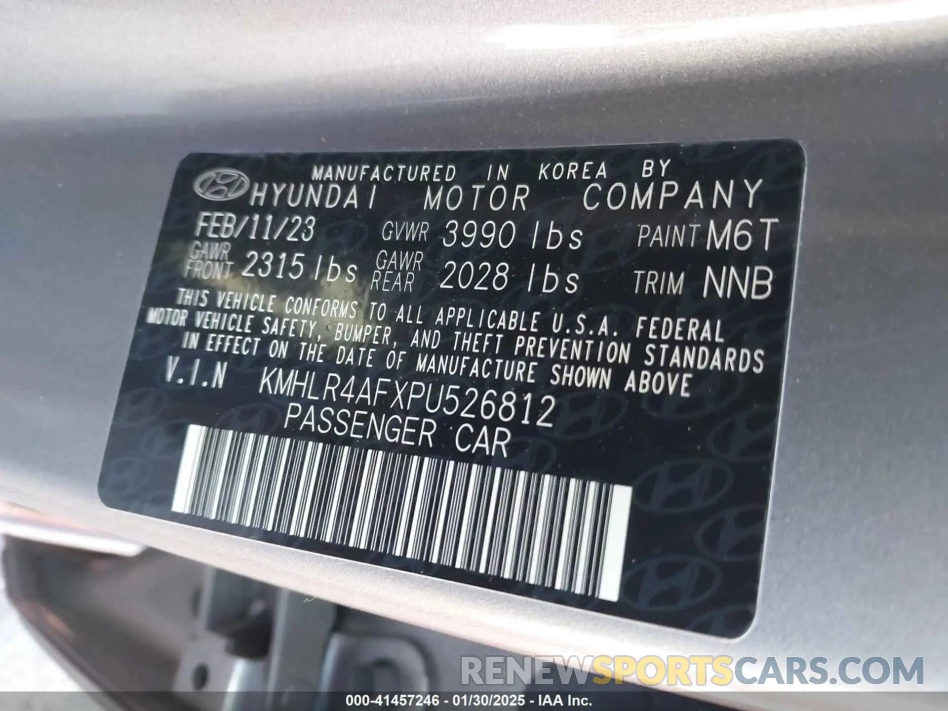 9 Photograph of a damaged car KMHLR4AFXPU526812 HYUNDAI ELANTRA 2023