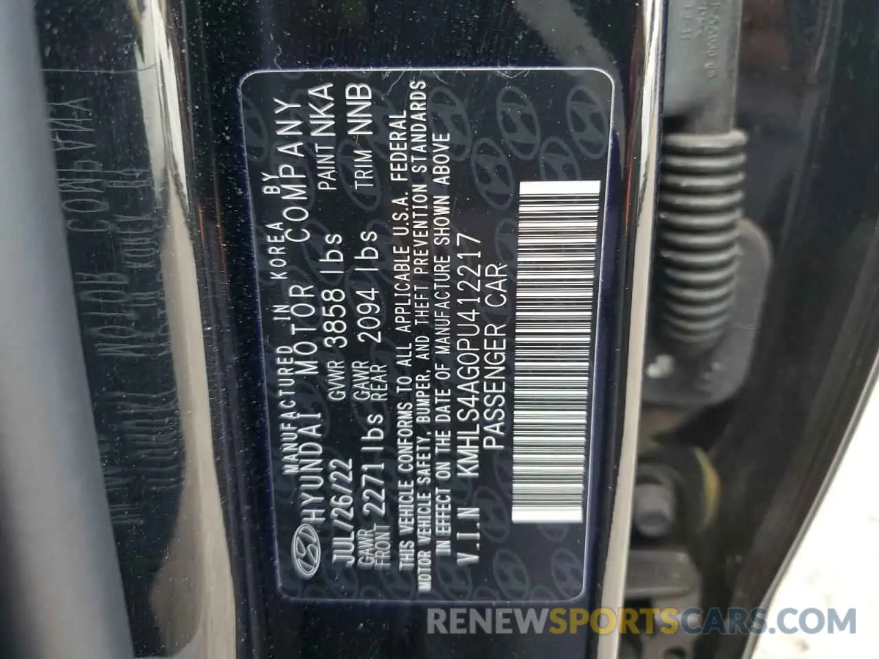 12 Фотография поврежденного автомобиля KMHLS4AG0PU412217 HYUNDAI ELANTRA 2023