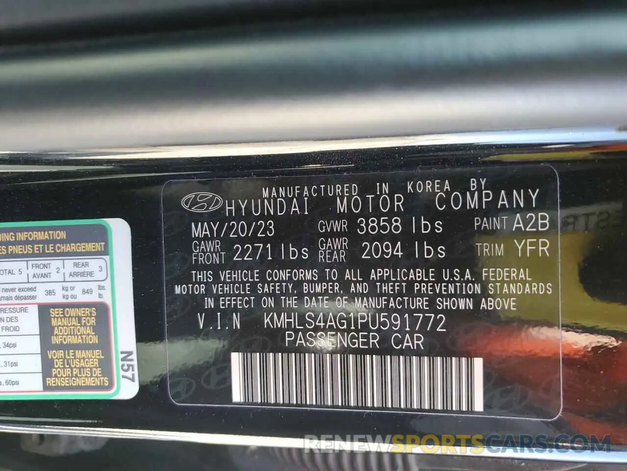 12 Photograph of a damaged car KMHLS4AG1PU591772 HYUNDAI ELANTRA 2023